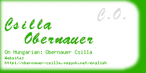 csilla obernauer business card